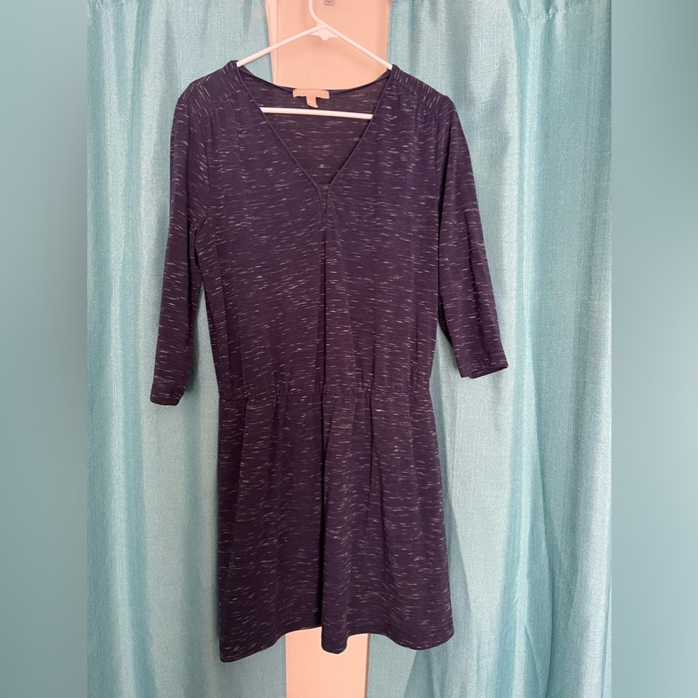 Dark blue, banana republic, three-quarter dress, above knee length